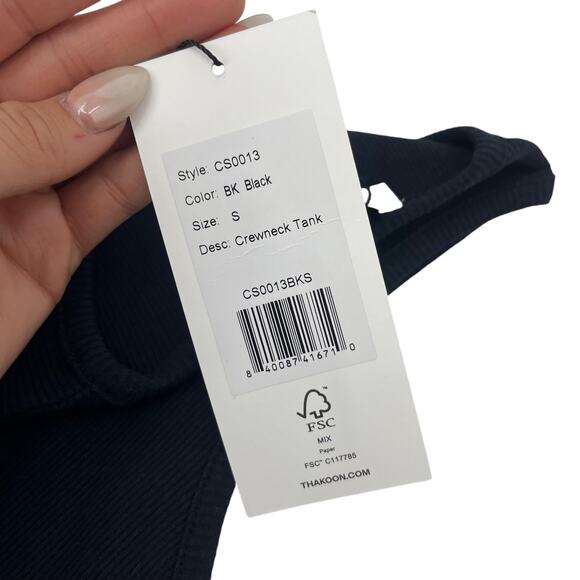 THAKOON Crewneck Ribbed Tank Top Lot of 2 Black Stone Gray Pullover Sz Small NEW - Picture 4 of 7